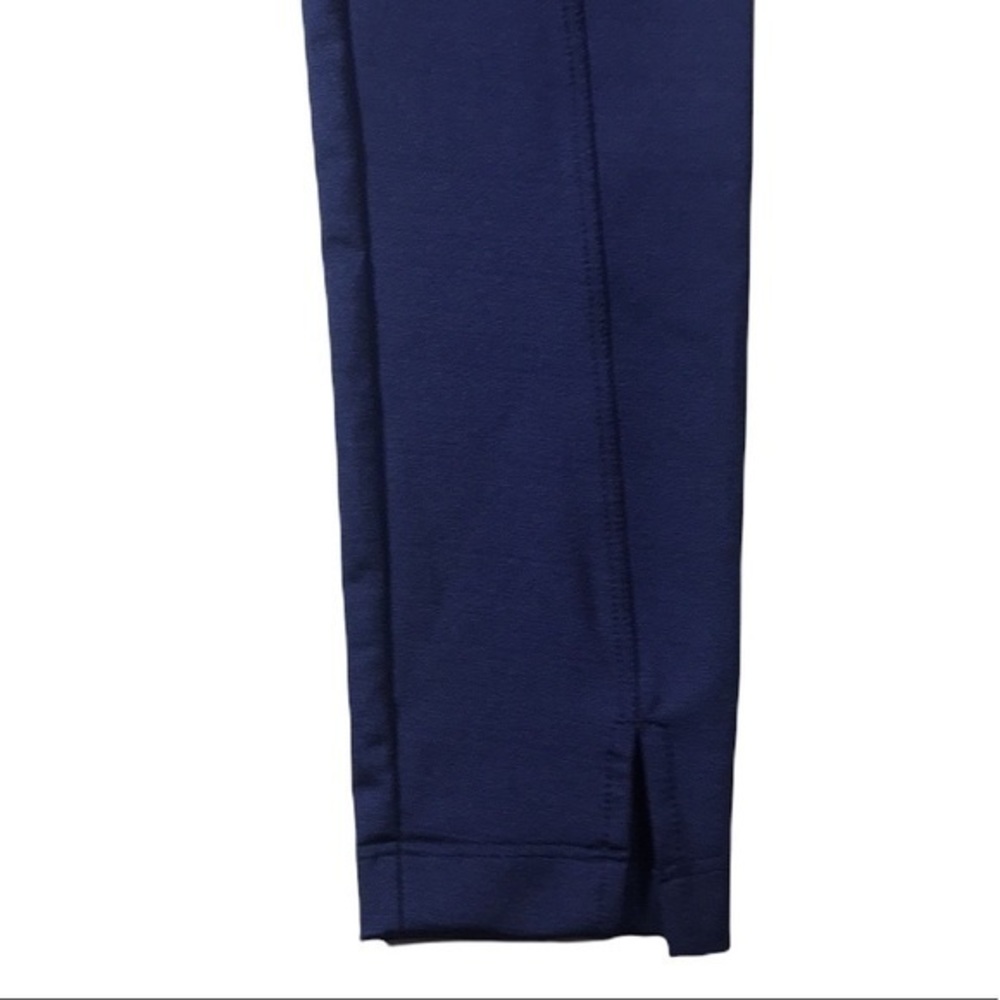 Koral Blue Black V Waistband Palm Shantung High Rise Leggings - Picture 8 of 10